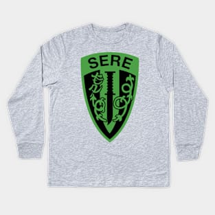 Survival Evasion Resistance Escape SERE Trained Kids Long Sleeve T-Shirt